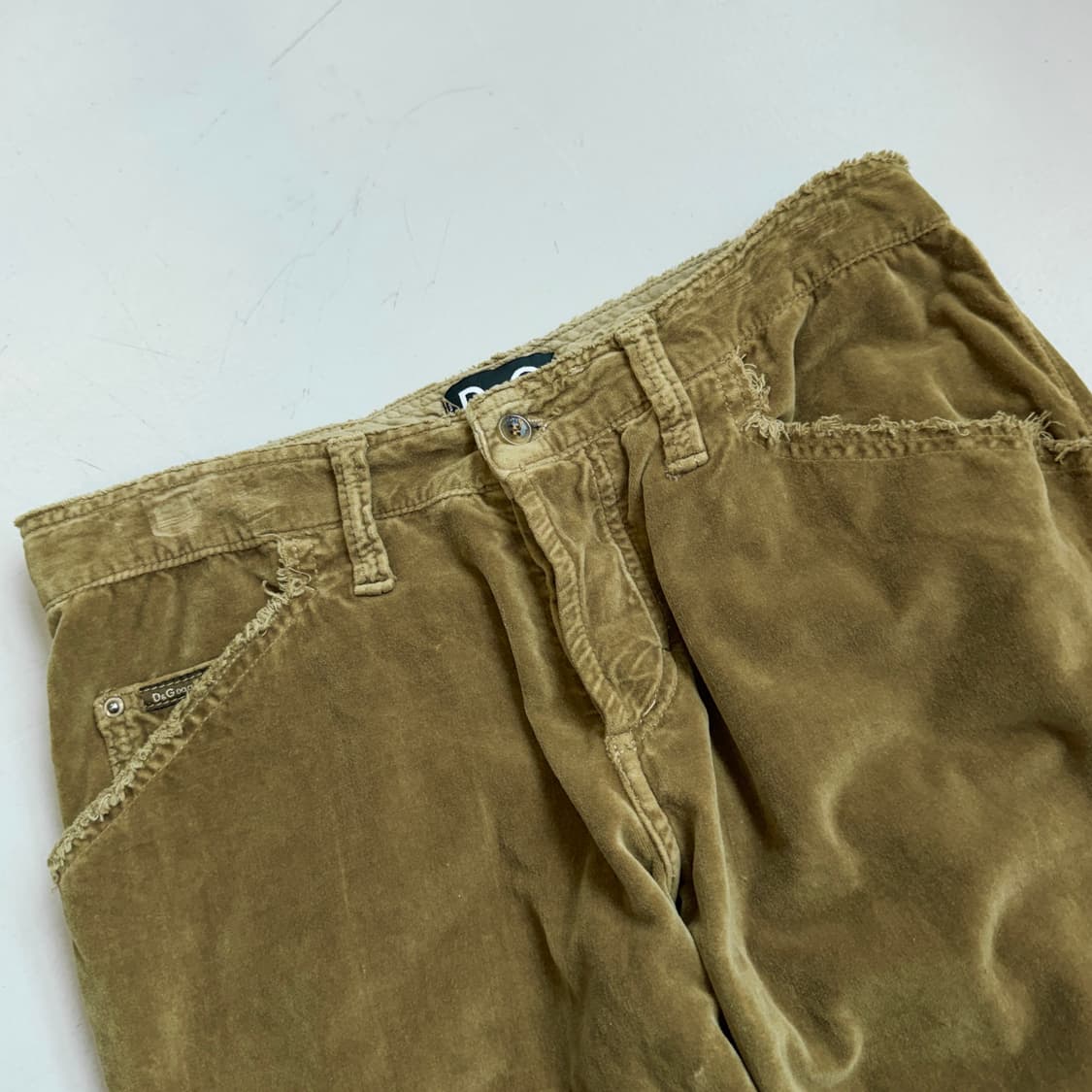 돌체앤가바나 코튼 벨벳 팬츠 브라운 상품이미지4