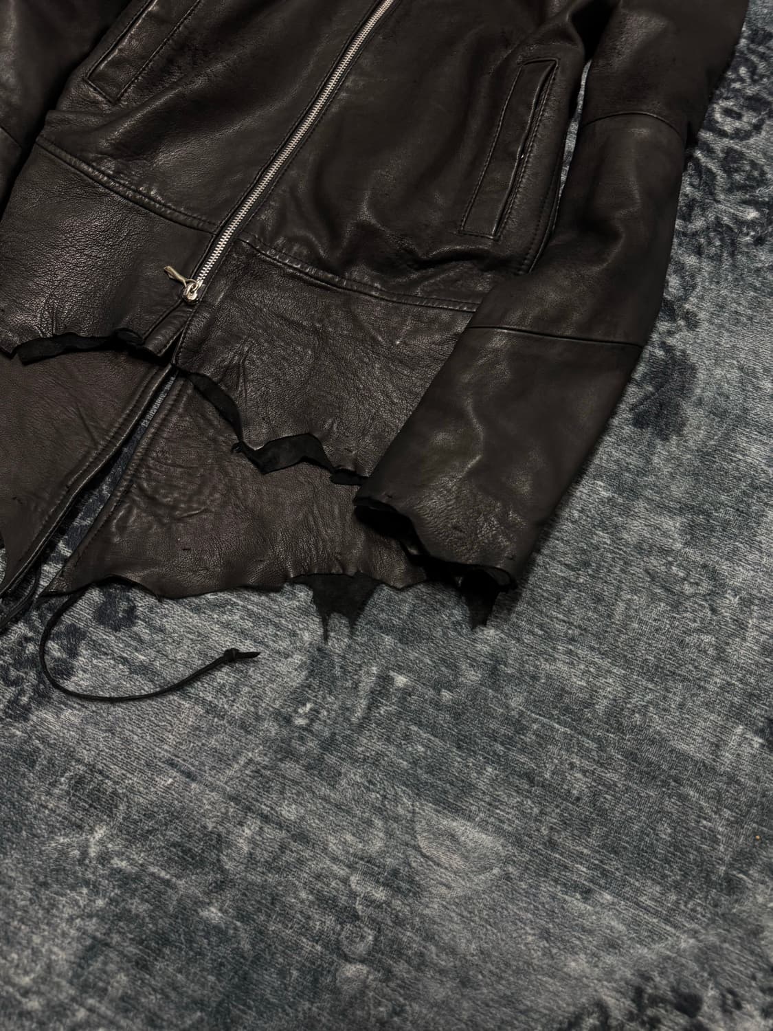 14th addiction cross zip leather hood ja 상품이미지6