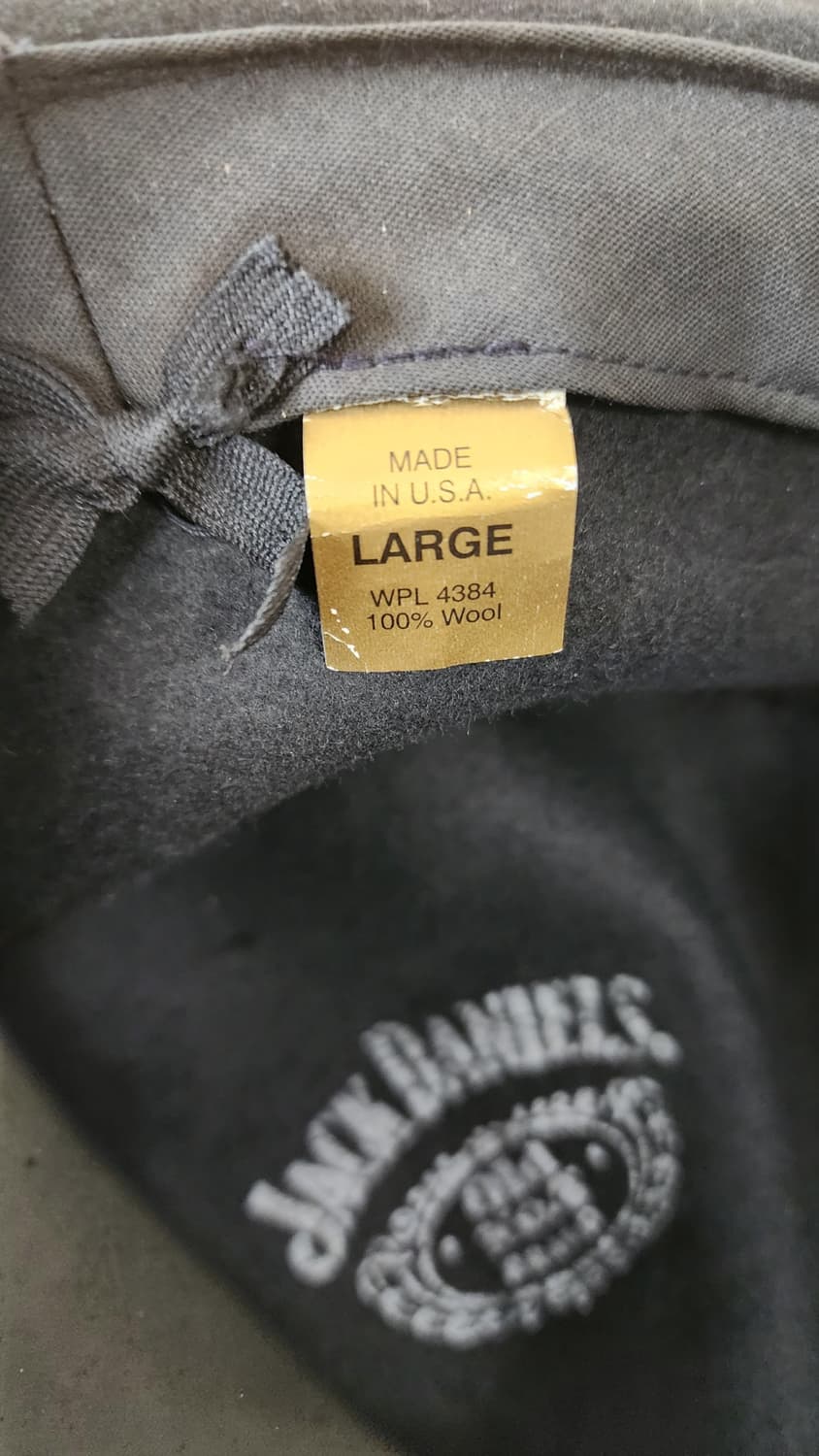 USA JACK DANIELS 블랙 울 페도라 웨스턴 카우보이 모자 상품이미지8