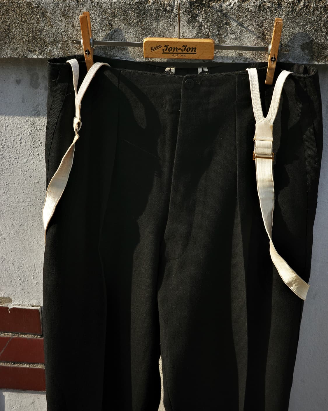 70s 빈티지 사이드 라인 턱시도 울 슬랙스 상품이미지2