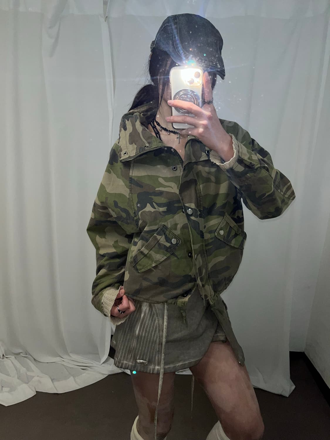 Y2K 카모 자켓 상품이미지7