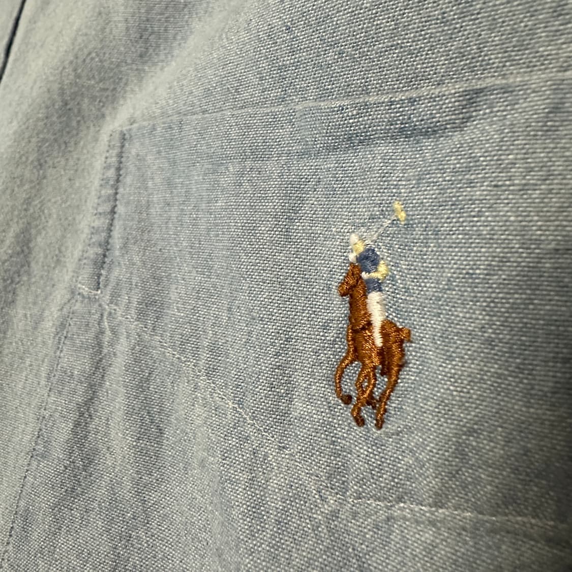 POLO RALPH LAUREN big shirt cotton blue 상품이미지3