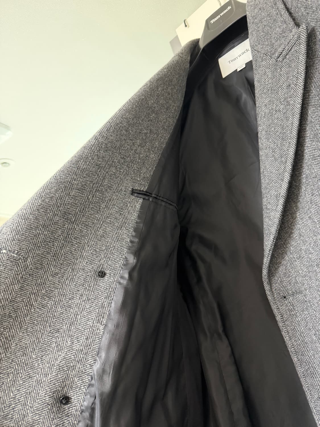 토니웩 더블 브레스티드 체스터 필드 코트 판매합니다 라지 상품이미지3