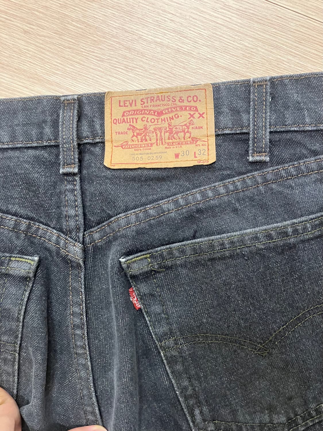 [30x32] made in usa 리바이스 501 흑청 상품이미지4
