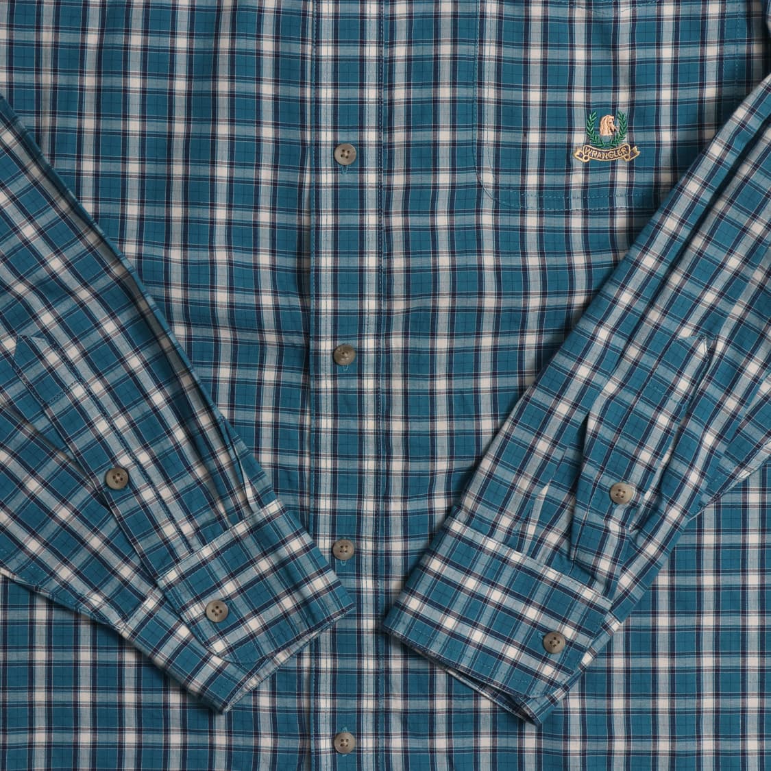90's 랭글러 체크 워크셔츠 A1569 상품이미지5