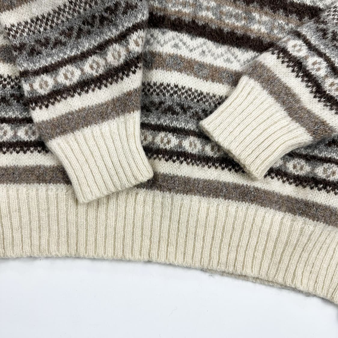 JPN 재팬빈티지 스코틀랜드 셰틀랜드 울 니트 2XL 상품이미지3