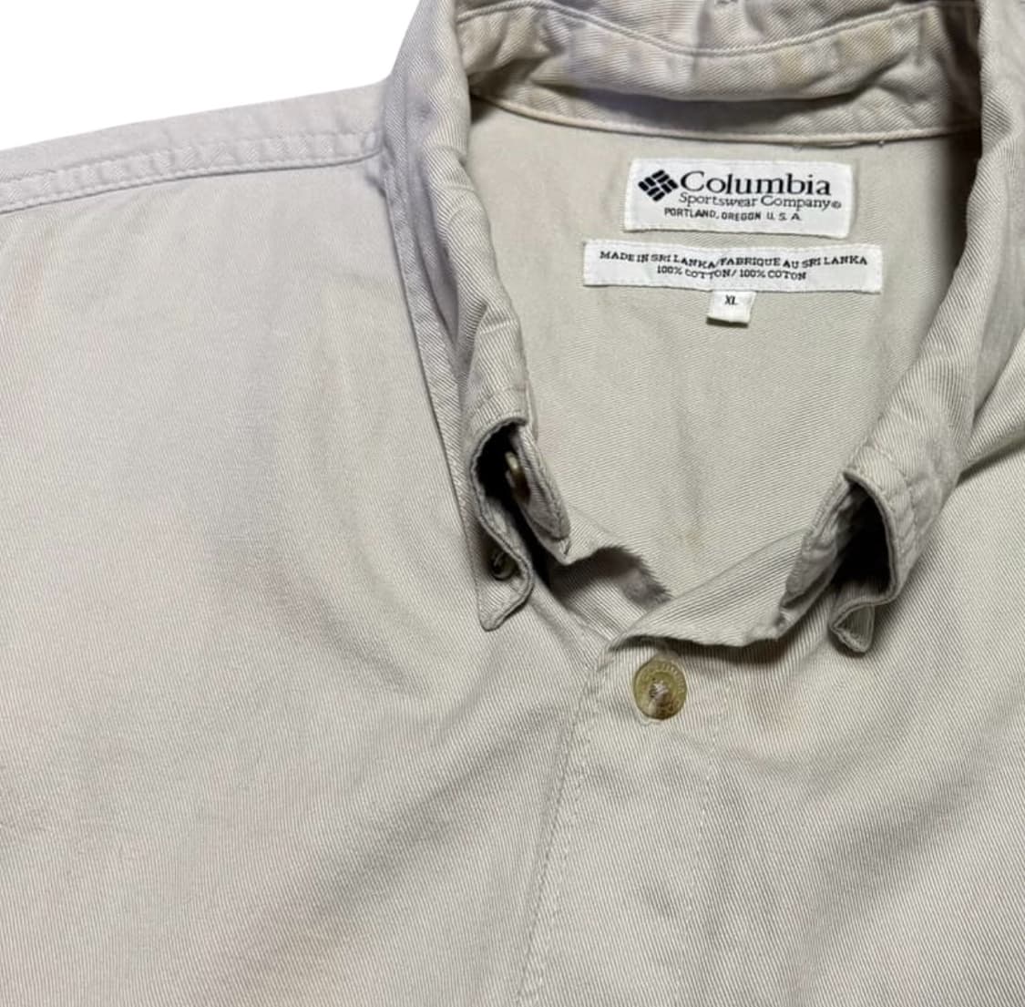 컬럼비아 USA 빈티지 베이지 셔츠 상품이미지2