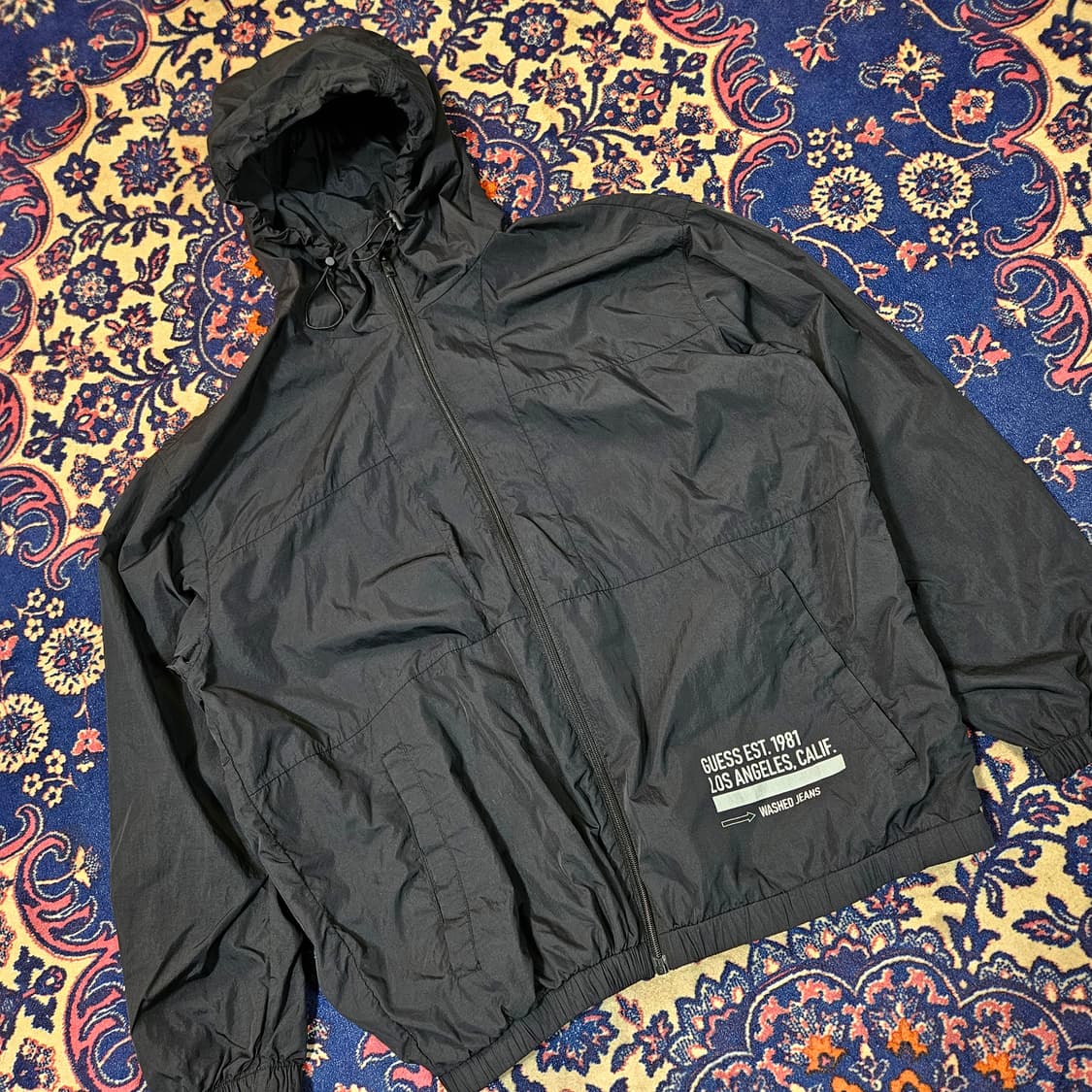 게스(GUESS) 로스엔젤레스 레터링 윈드브레이커 L size 상품이미지4