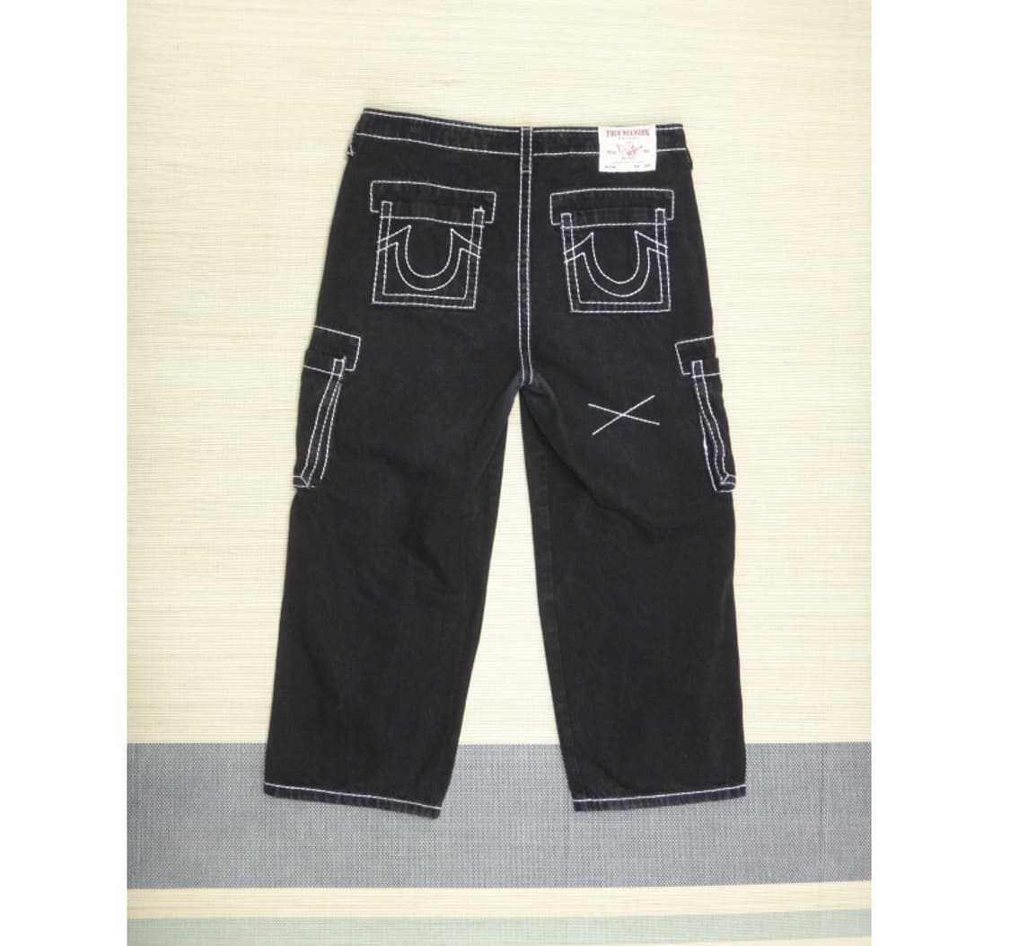 (36인치) 트루릴리젼 남성 카고 와이드 데님 팬츠 상품이미지1