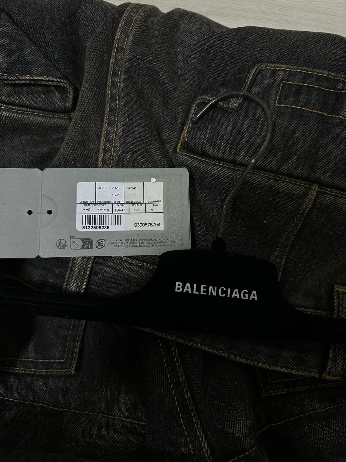 발렌시아가 재패니즈 카고 팬츠 흑청 상품이미지5