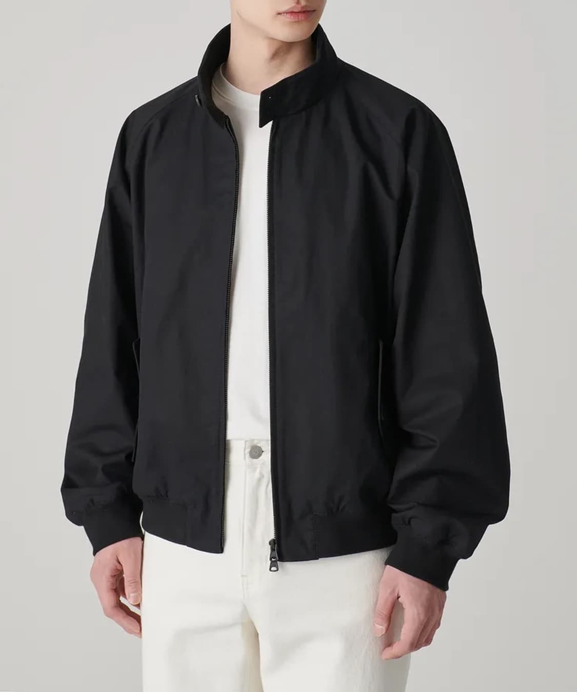 [M] 무신사스탠다드 코튼 해링턴자켓 블랙 상품이미지1