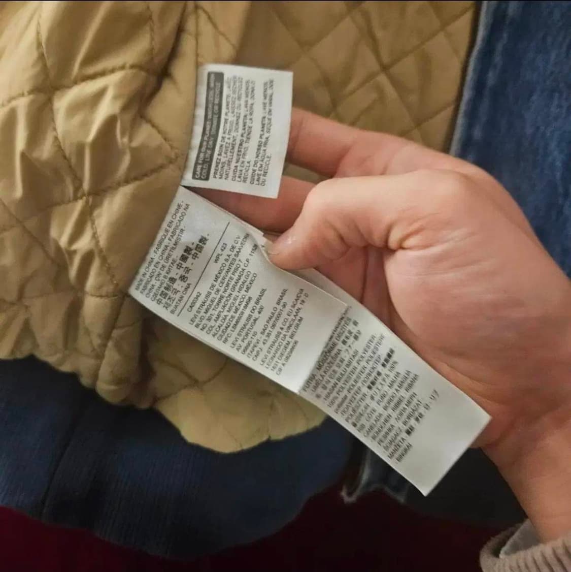 리바이스 양털 카라넥 데님 봄버자켓 90-95size 상품이미지4