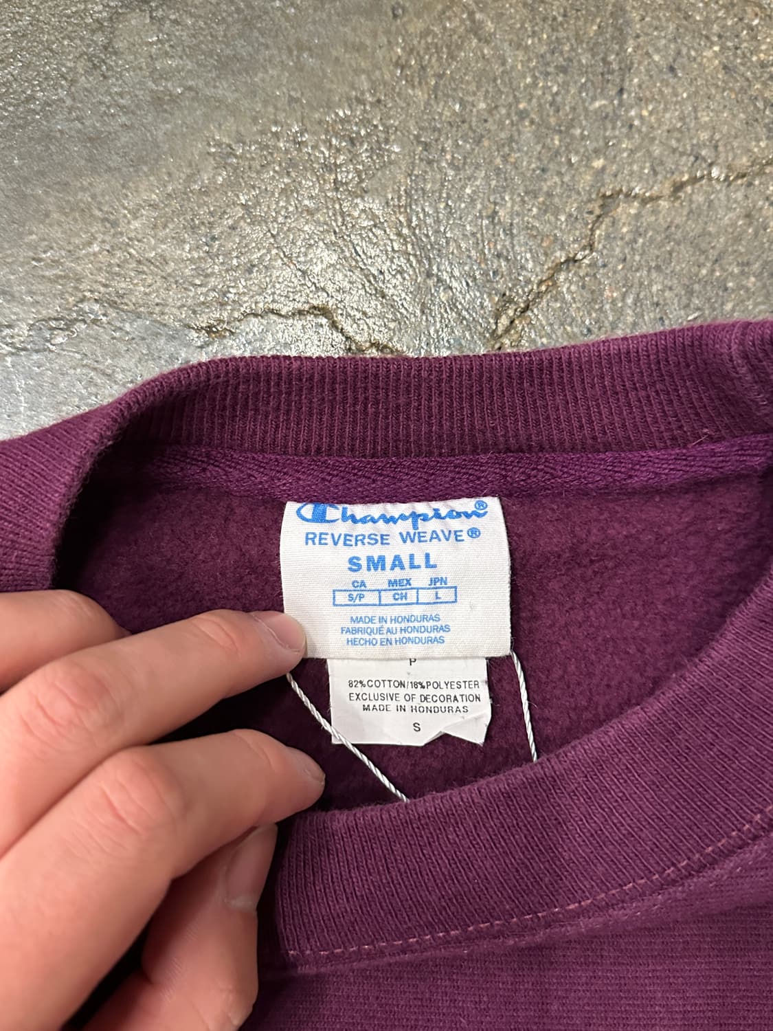 챔피온 리버스위브 스웻셔츠 버건디 S 상품이미지4