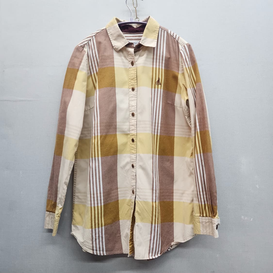 빈폴 로고자수 체크패턴 셔츠 90(S) 상품이미지1