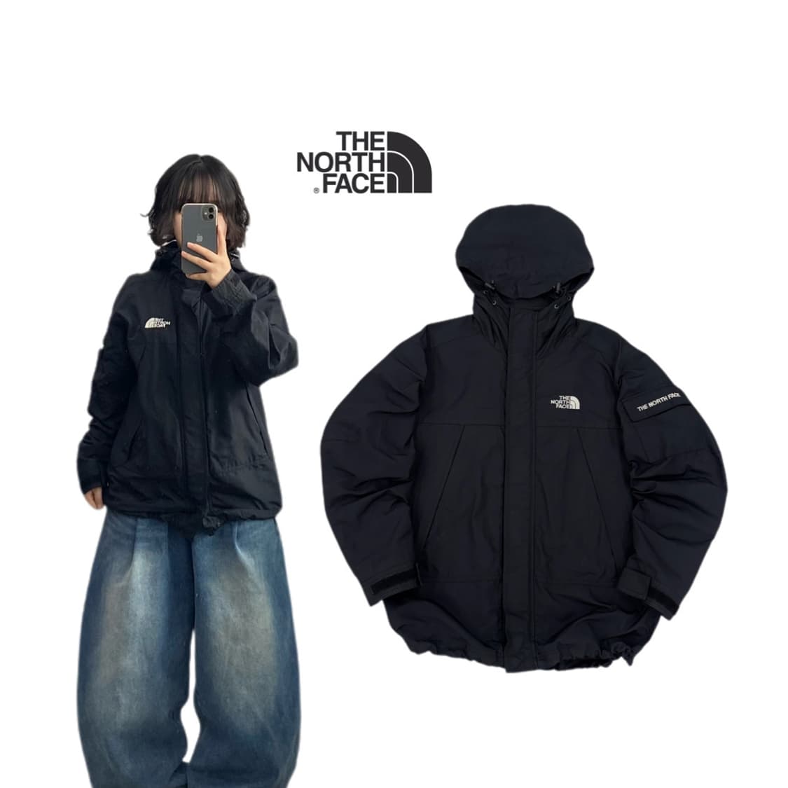 노스페이스 고프코어 바람막이 자켓 블랙 상품이미지1