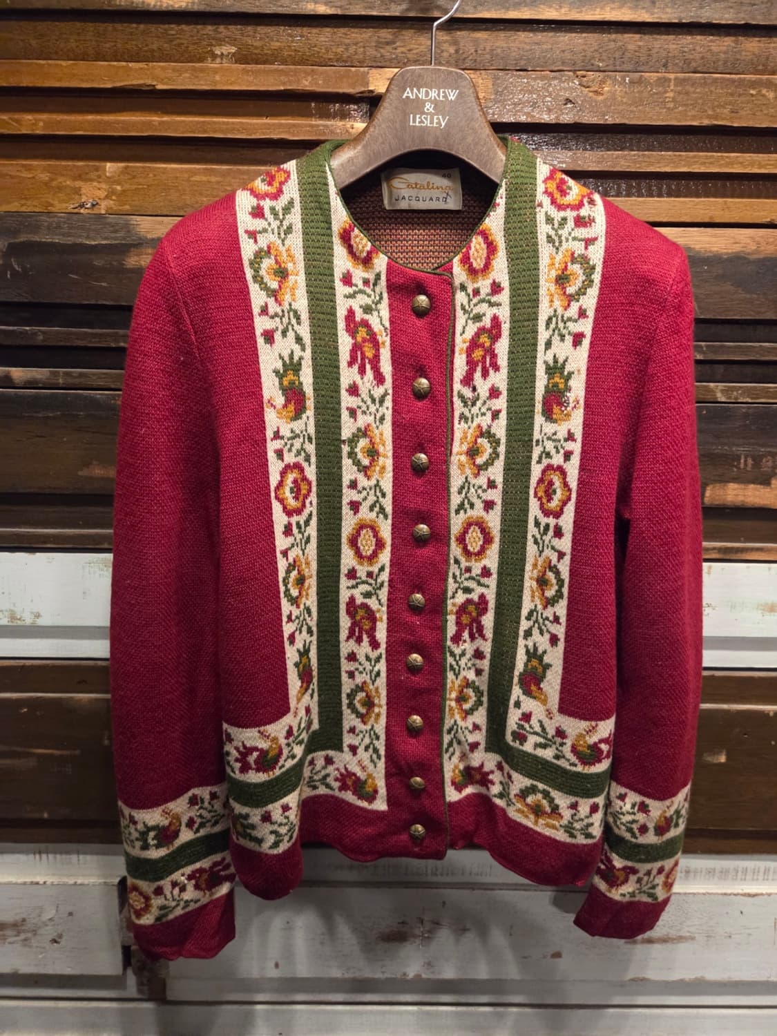 80'S 자카드 핸드메이드 니트 상품이미지9