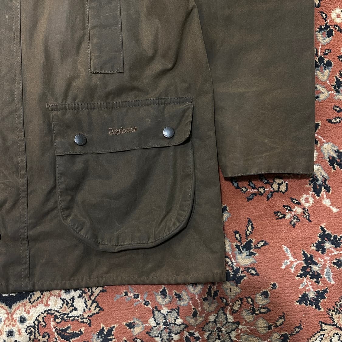 BARBOUR 바버 뷰포트 왁스 자켓 (S-M) 올리브 상품이미지4