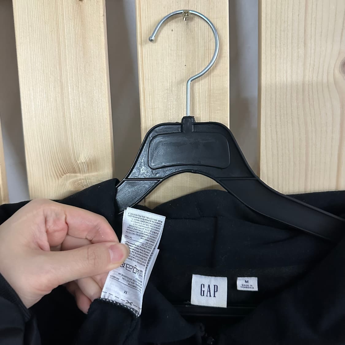 (M) GAP 갭 블랙 후드집업 상품이미지4