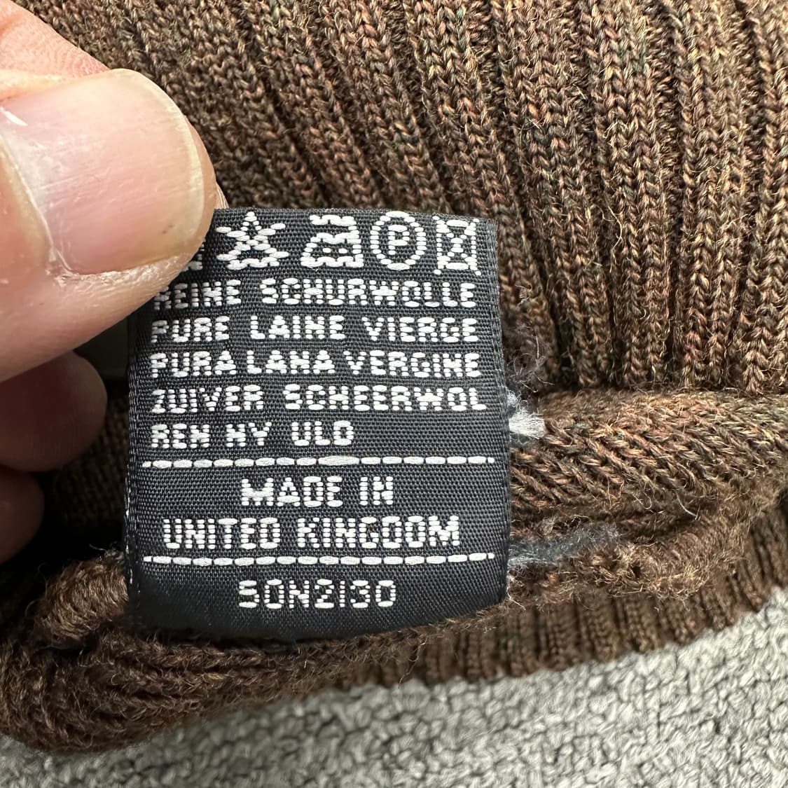 버버리 90s 코만도 가죽배색 가디건 상품이미지4