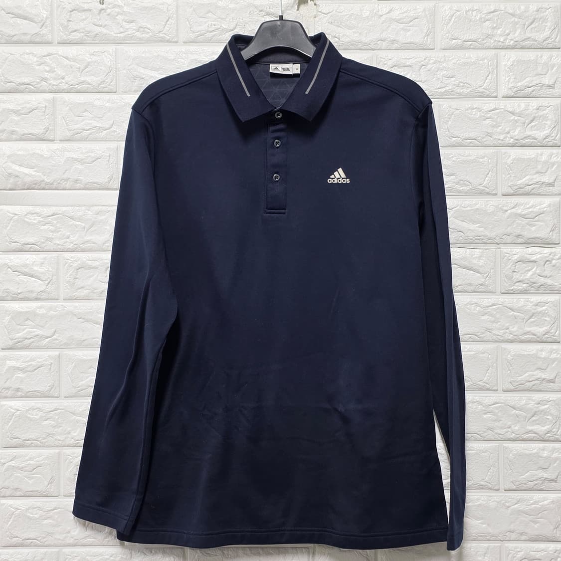 택포// 아디다스 남성 긴팔 폴로 셔츠 XL 네이비 상품이미지1