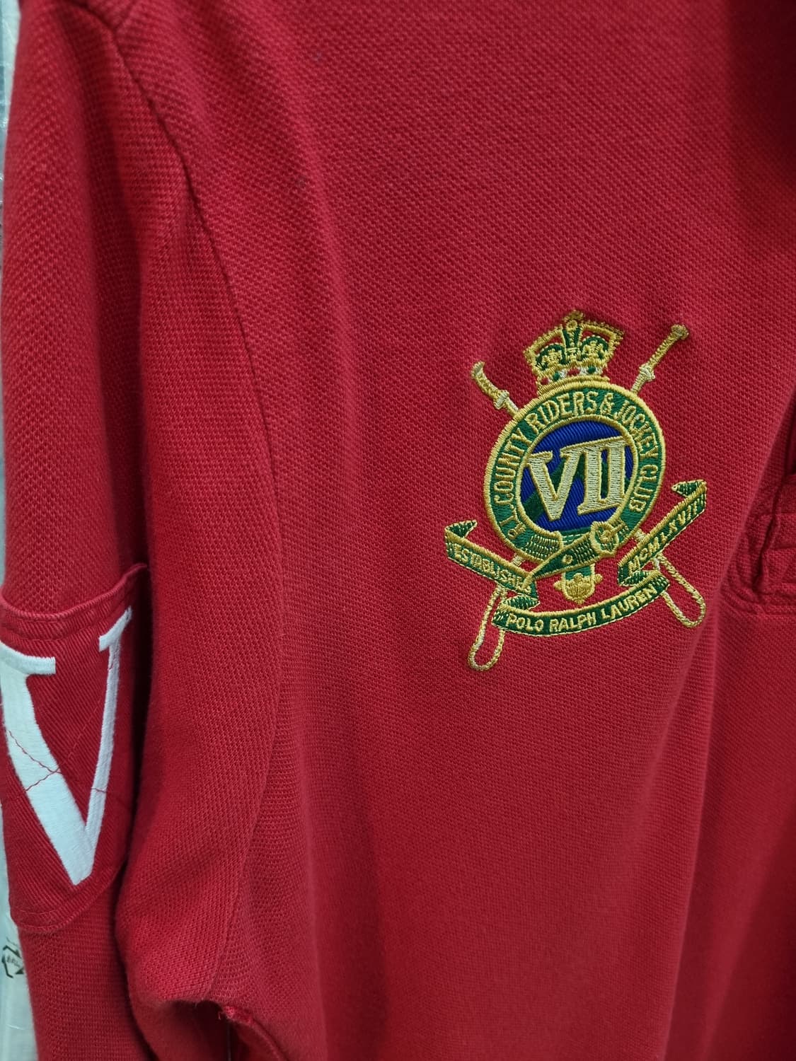 폴로 랄프로렌 커스텀핏 레드 롱슬리브 M 상품이미지4