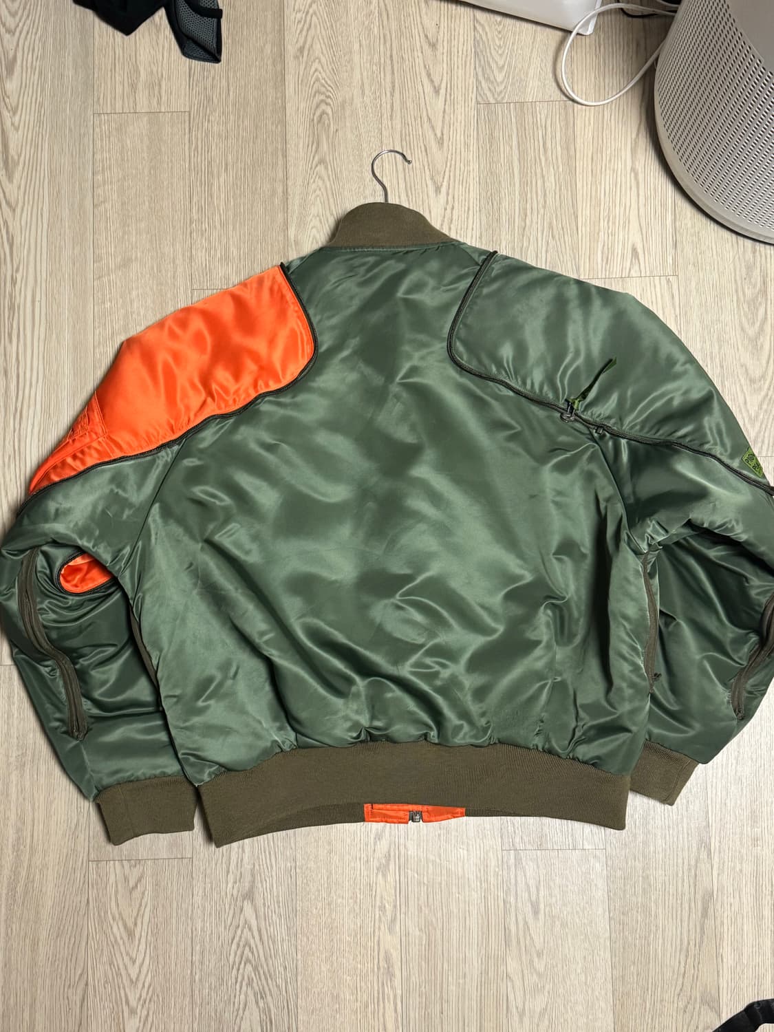 캐피탈 나일론 샴 시아미스 봄버 ma-1 자켓 카키 상품이미지7