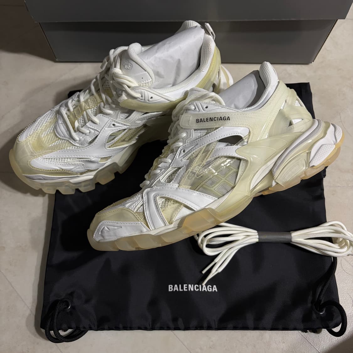 [새상품]발렌시아가 트랙2 클리어솔 화이트 270,275,280 상품이미지6