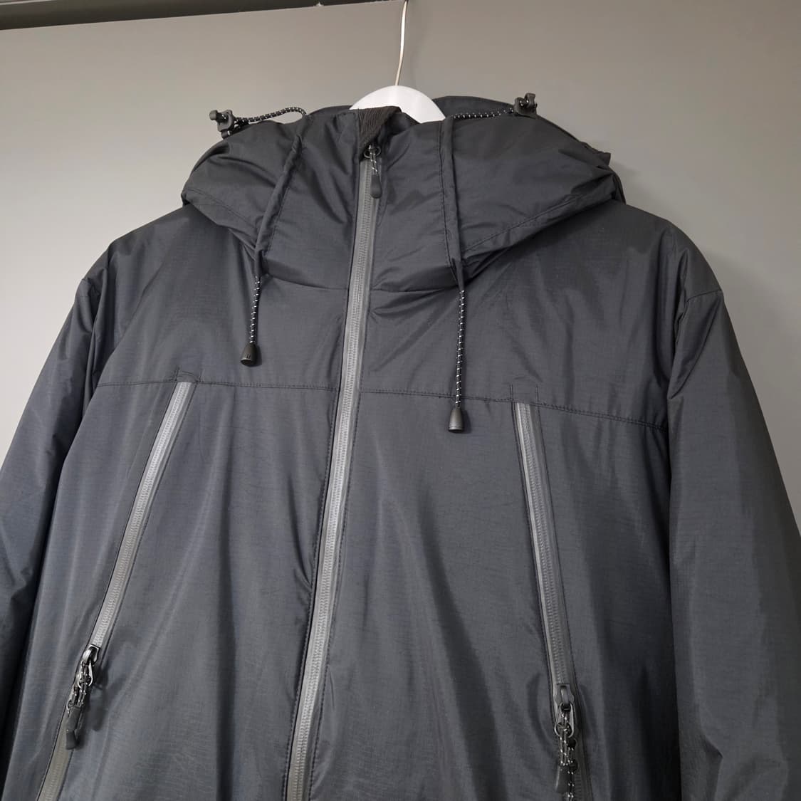 [L] 난가 x 어반리서치 오로라 다운 블루종 블랙 / 패딩 자켓 파카 상품이미지4