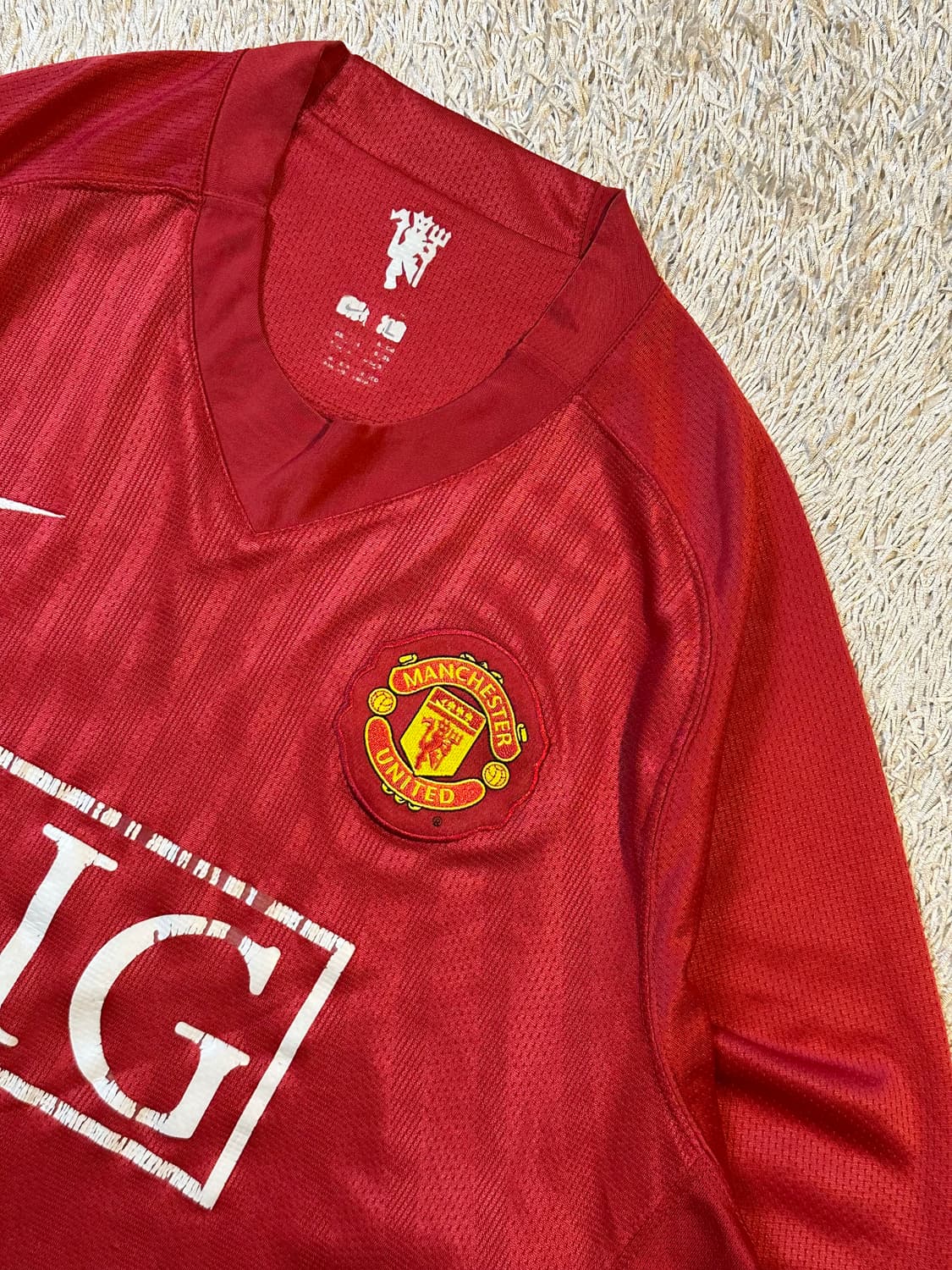 대장급) 나이키 맨유 07-09 홈 노마킹 유니폼 져지 상품이미지2