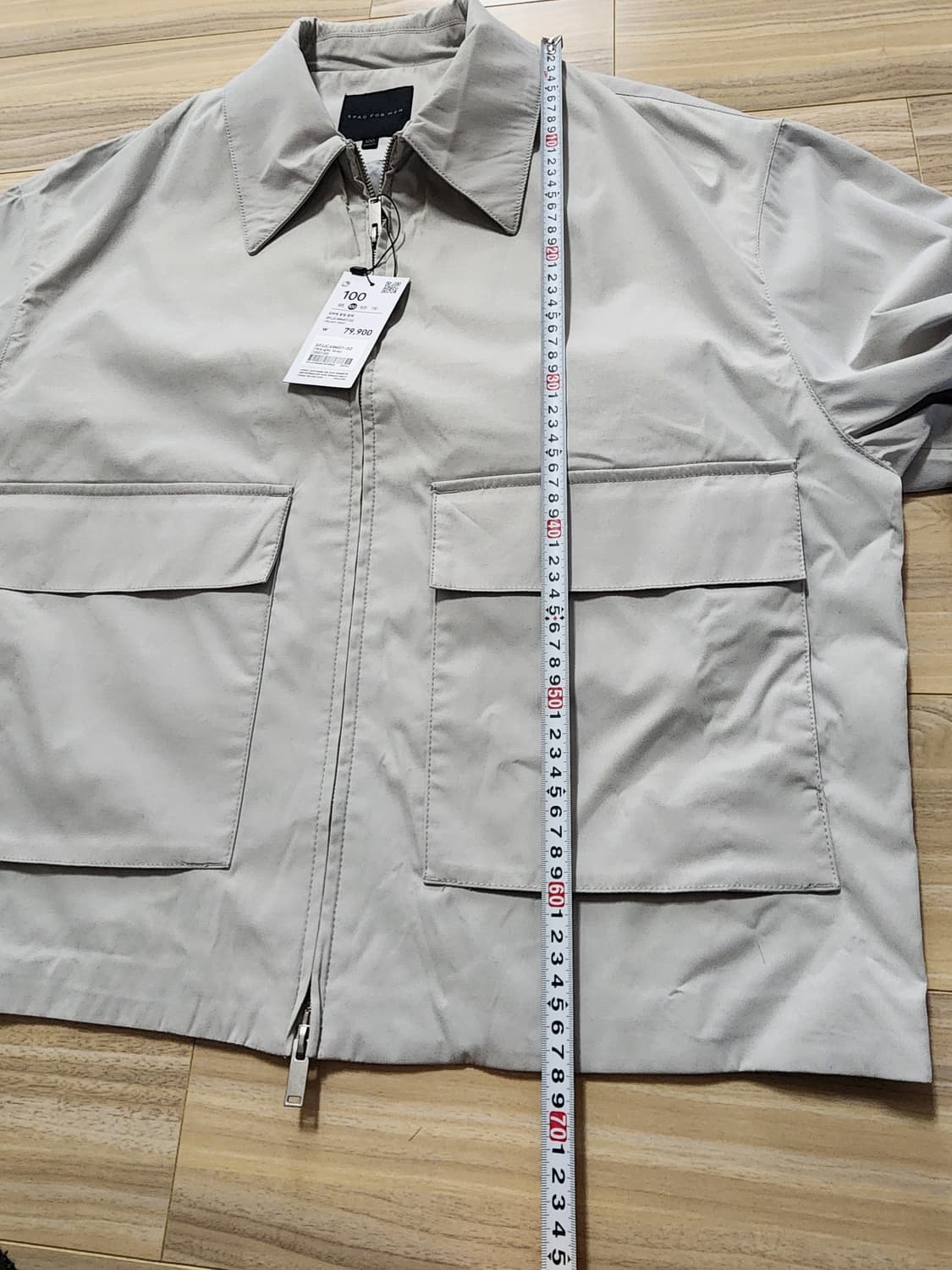 스파오오버핏집업점퍼100사이즈라이트그레이 상품이미지8