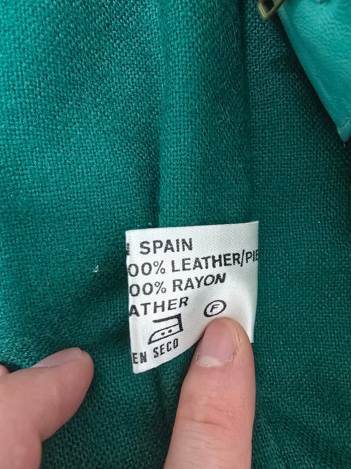 빈티지 청록 민트 티파니컬러 양가죽 봄버 자켓 L 상품이미지4