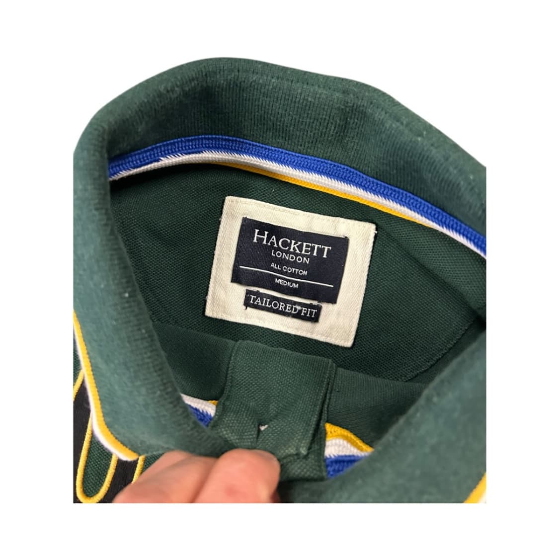 M) 해켓 런던 그린 자수 반팔 폴로셔츠 T-105 상품이미지3