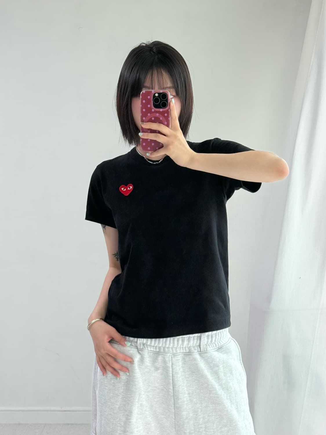 꼼데가르송 하트 와펜 반팔 상품이미지2