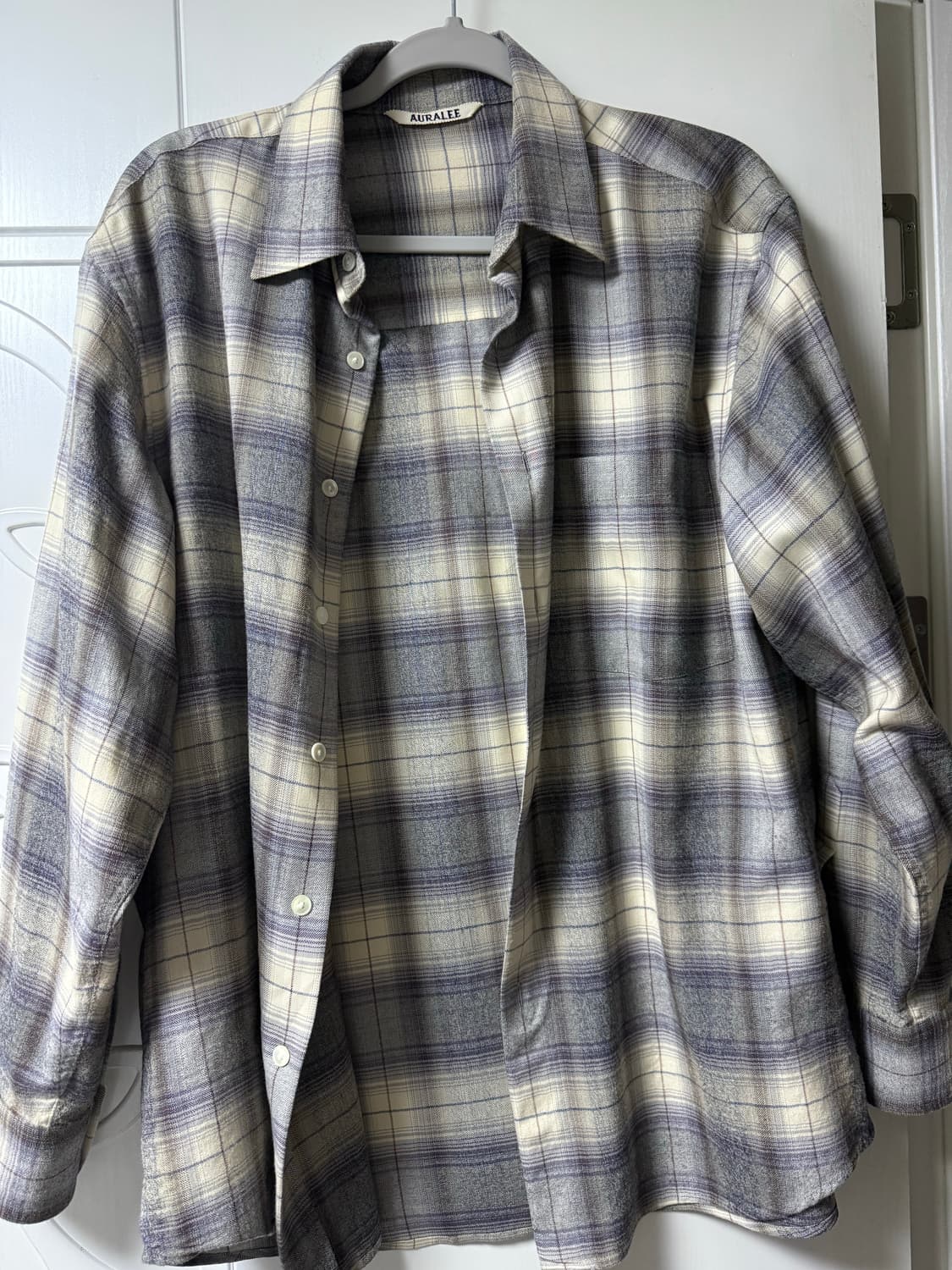 오라리 체크셔츠 23FW 그레이 (3) 상품이미지1