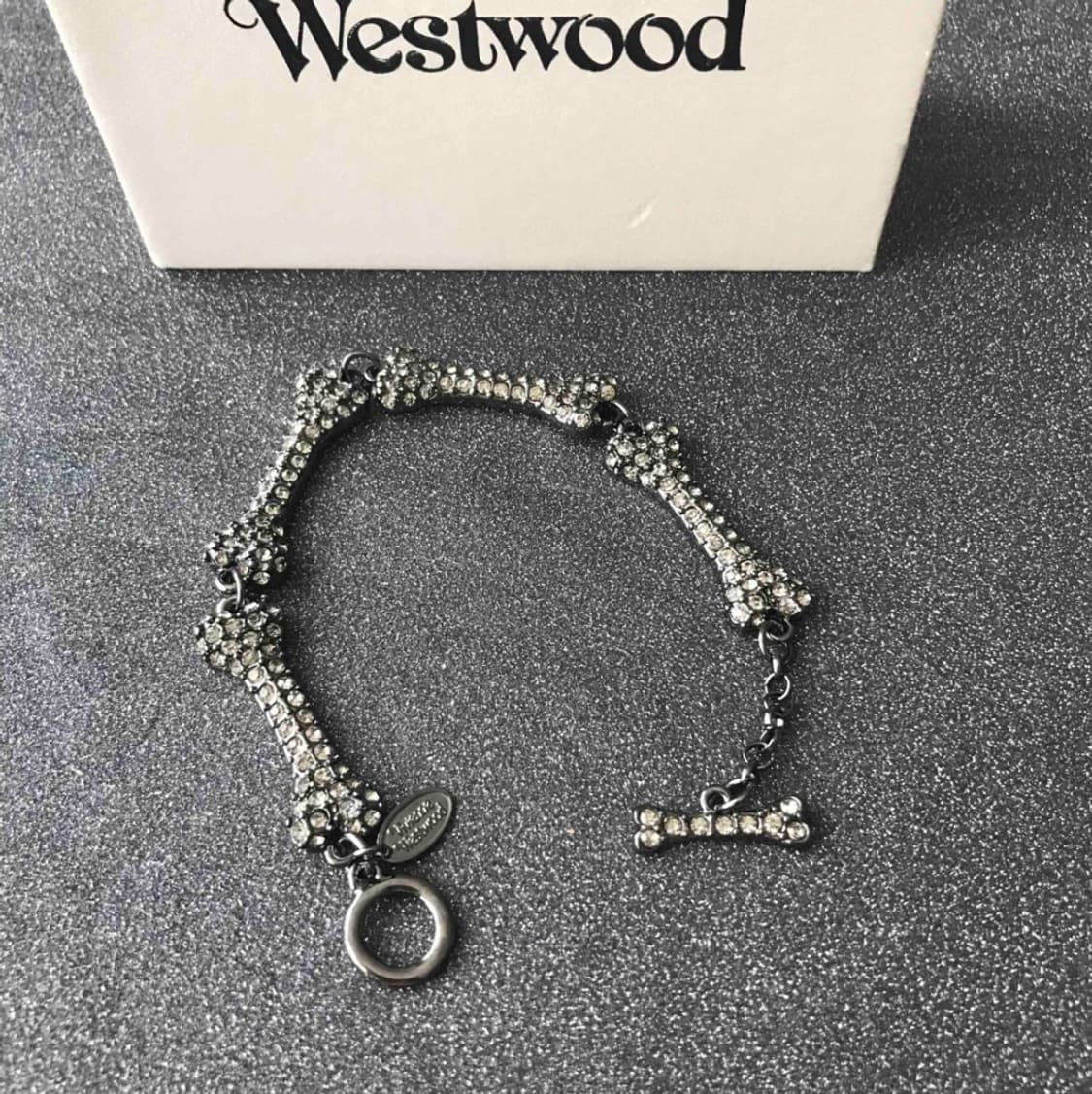 비비안웨스트우드 아카이브 크리스탈 큐빅 본쉐입 브레이슬릿 팔찌 상품이미지6