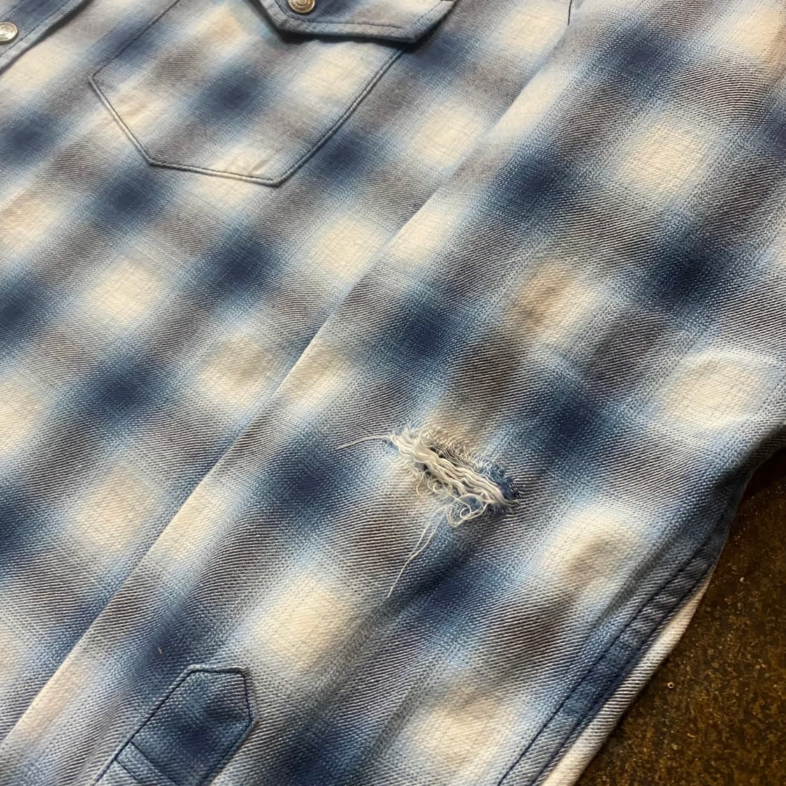 (M) The Letters 데미지 웨스턴 플라넬 셔츠 상품이미지5