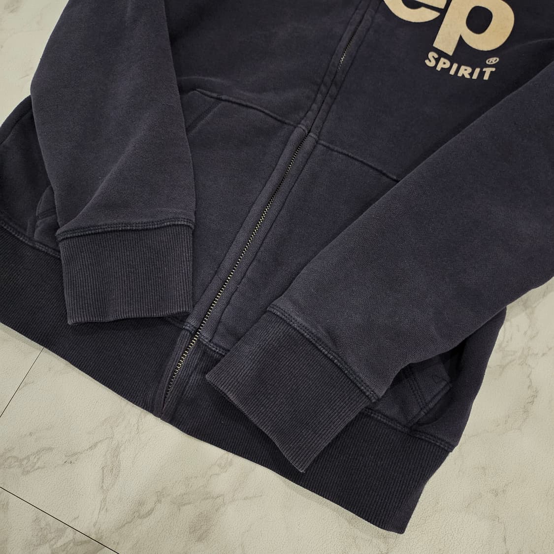 지프 양털 네이비 후드집업 M 상품이미지3