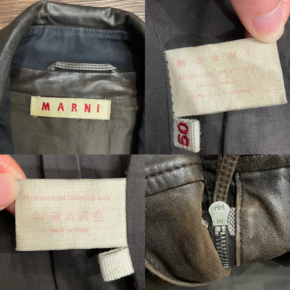 마르니 A-2 양가죽 플라이트 자켓 브라운 50 상품이미지8