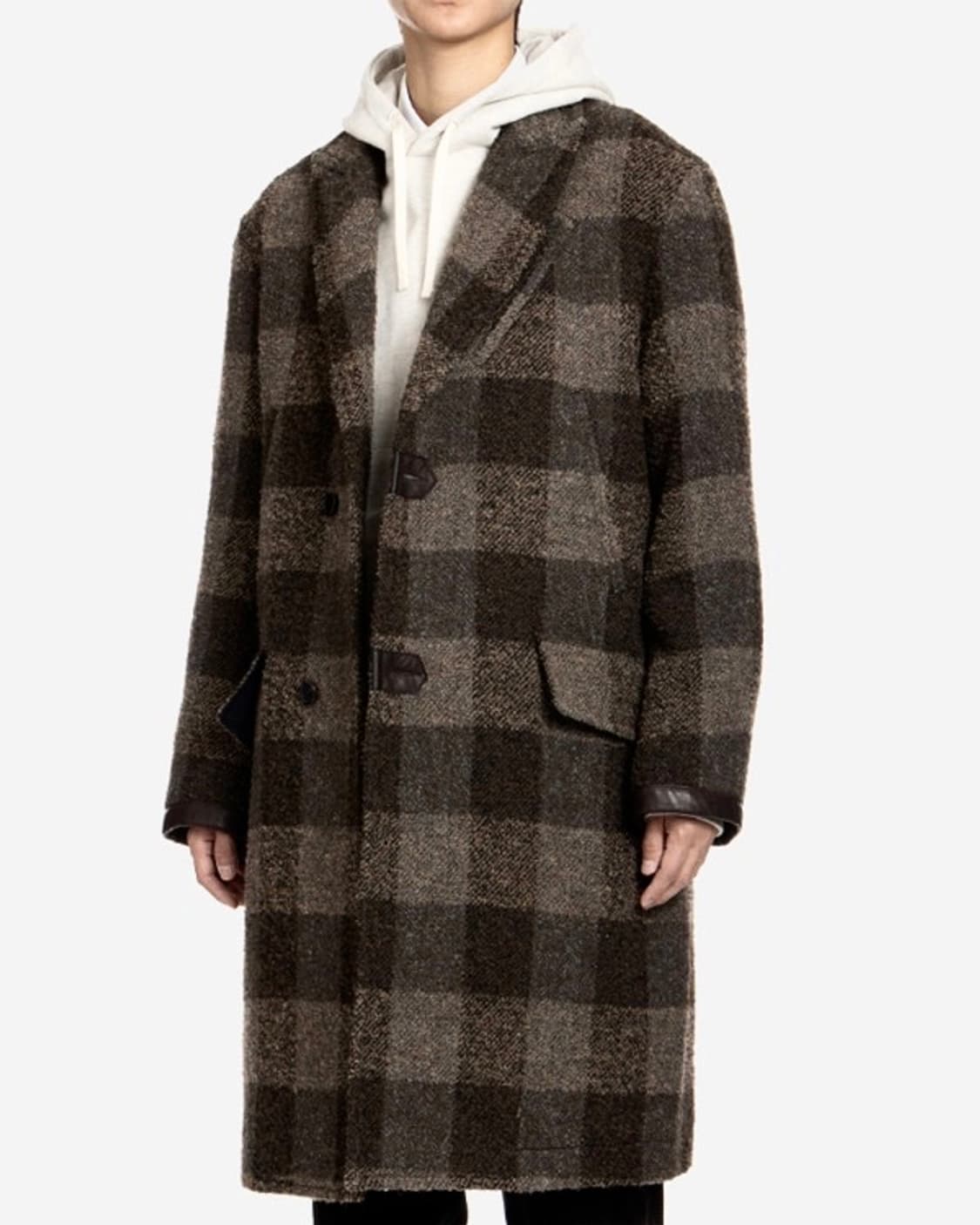 이스트로그 체스터필드 코트 브라운 체크 M사이즈 상품이미지5
