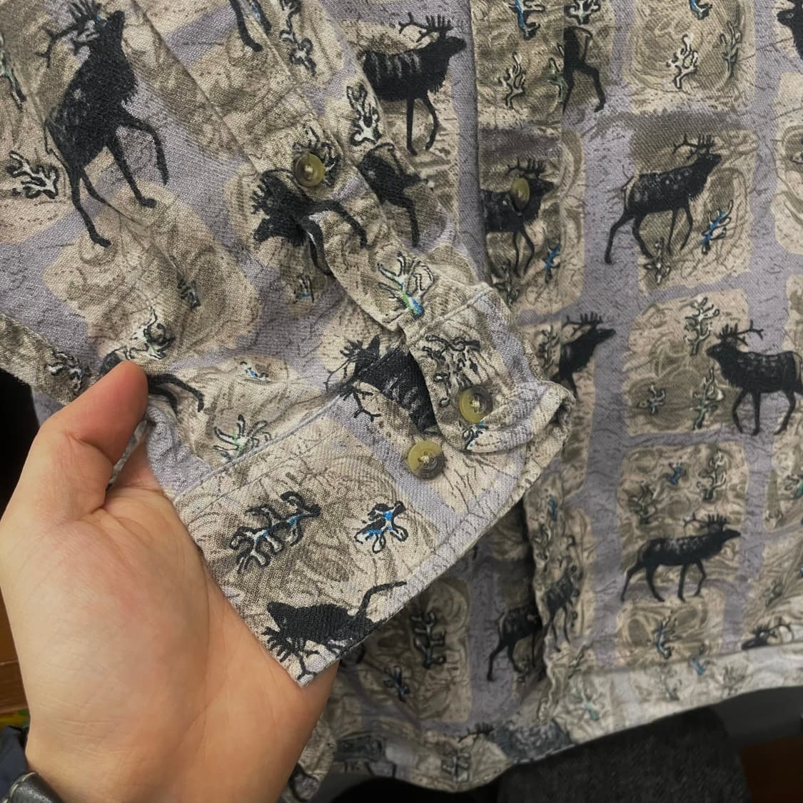 펜들턴 빈티지 순록 애니멀 패턴 플란넬 버튼업 셔츠 N295 상품이미지6