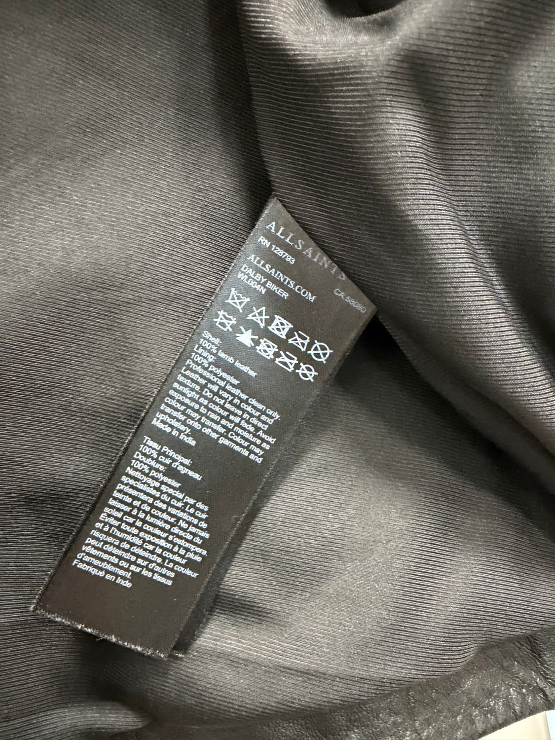 올세인츠 달비 바이커 가죽 라이더 자켓 상품이미지5