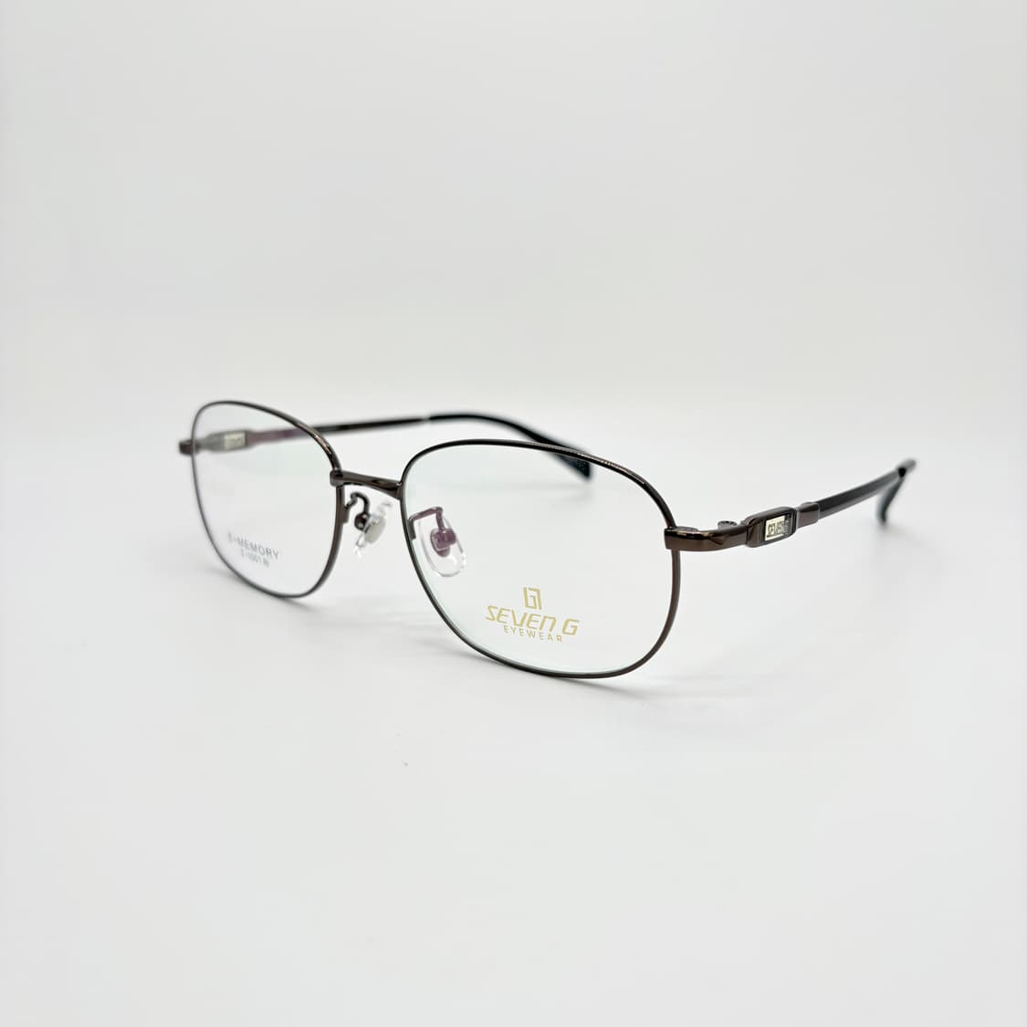 SEVEN G 브라운 스퀘어 메탈테 빈티지안경 상품이미지1