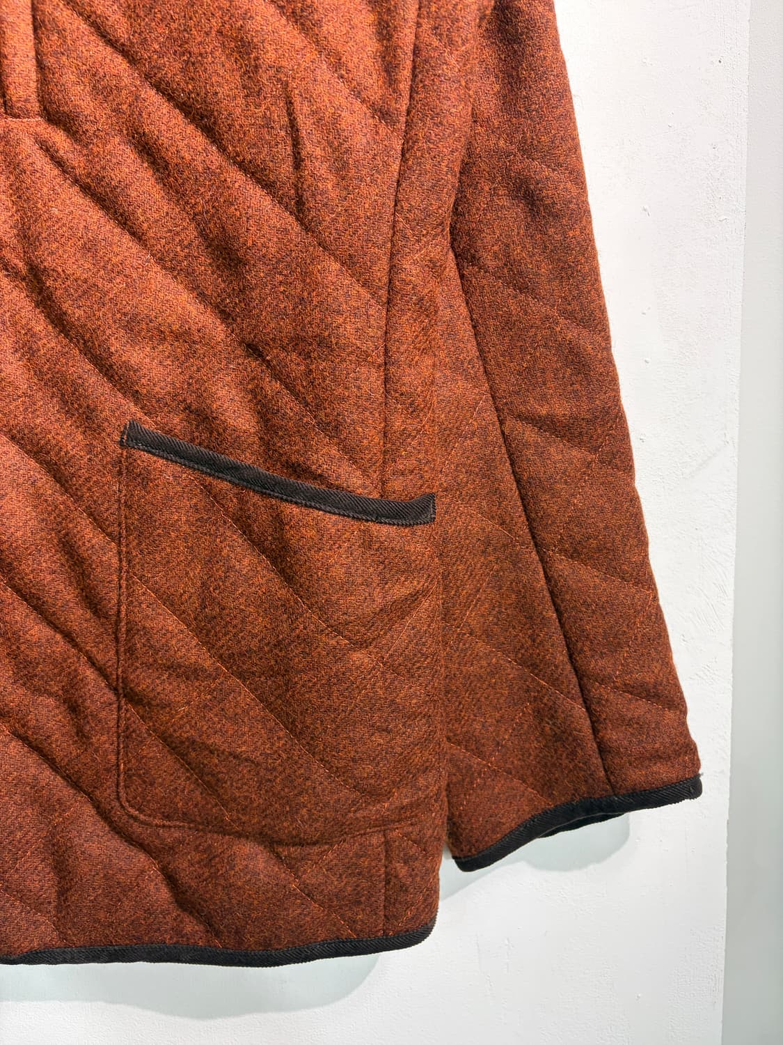 [L] 아브라함 문 Wool 100% 숄칼라 퀼팅자켓  상품이미지5