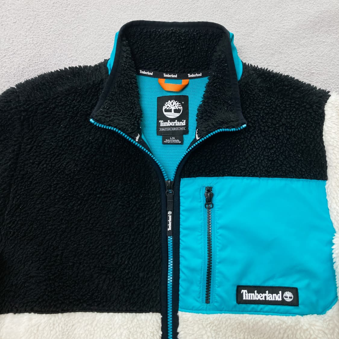 Timberland 팀버랜드 배색 컬러블록 양털 후리스 상품이미지3