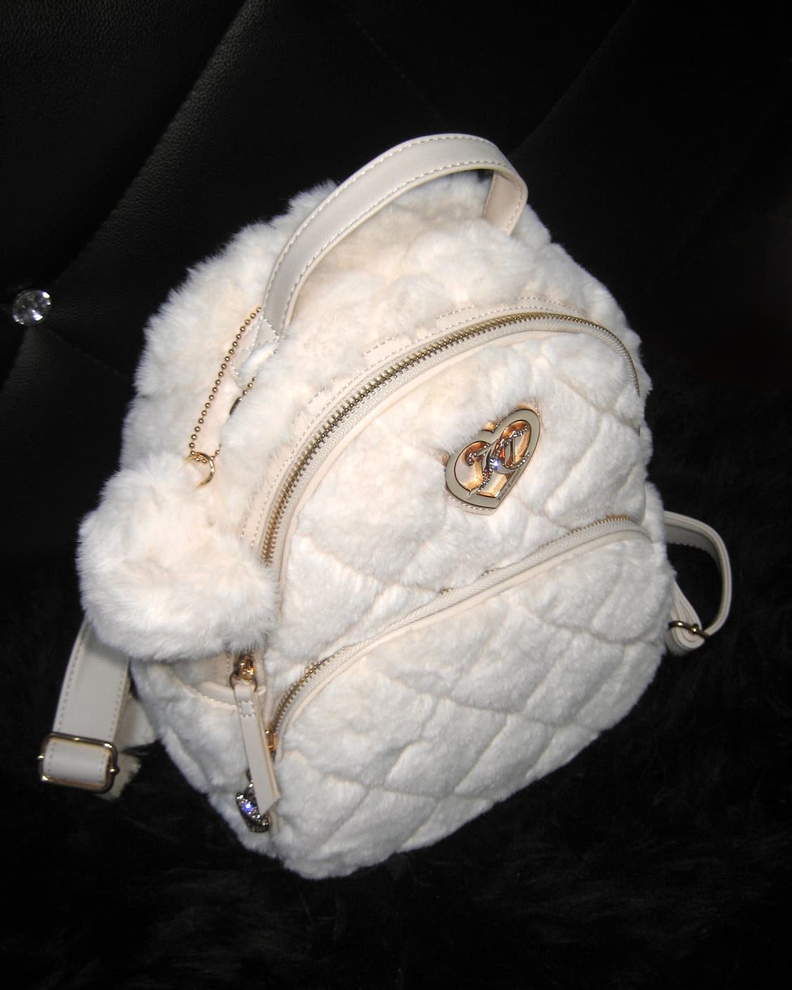 juicy couture 쥬시꾸뛰르 아이보리 퍼 백팩 가방 갸루 달천 상품이미지5