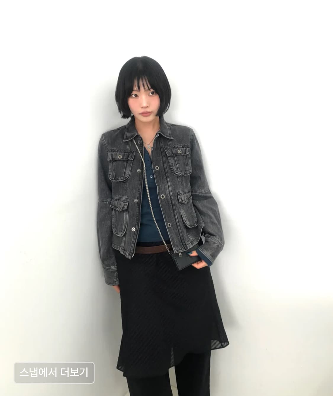 애즈온 tan denim jacket 탄 데님 자켓  상품이미지3