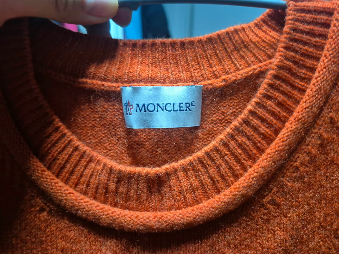 몽클레어 오렌지 울 캐시미어 니트 L 정품 상품이미지3