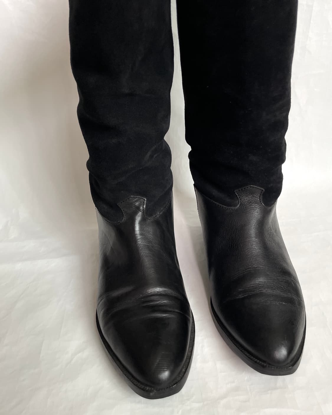 90s Made in Italy 빈티지 스웨이드 롱 부츠 상품이미지4