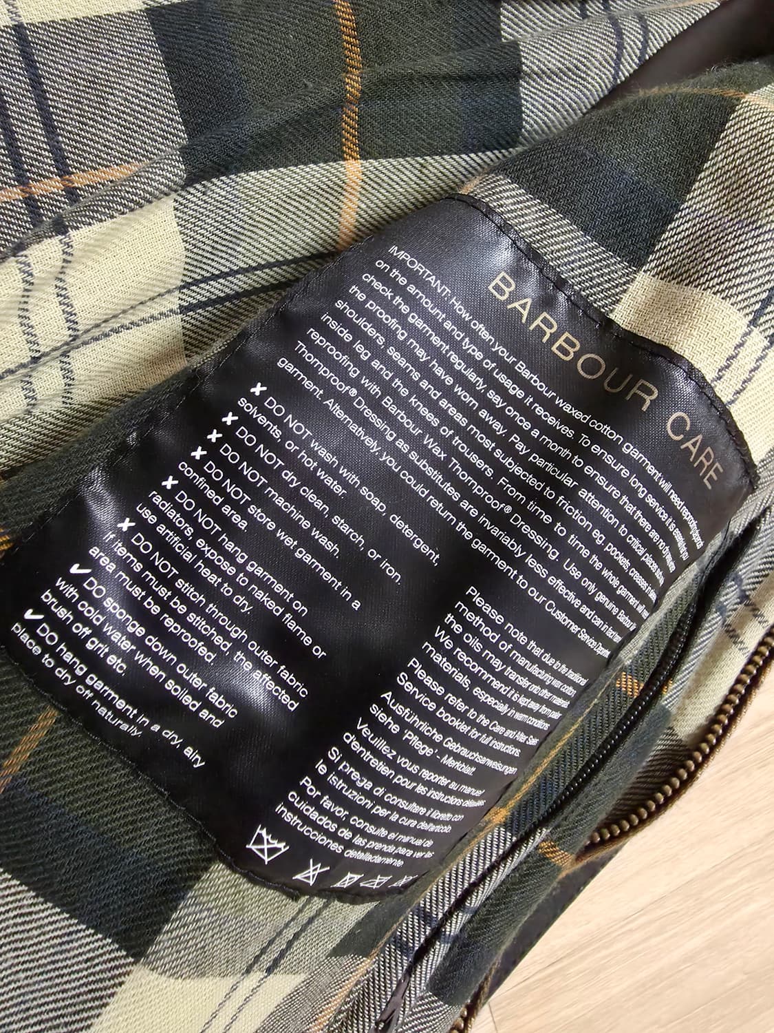 [새상품] 바버 왁스 자켓 세이지컬러 UK8 상품이미지5