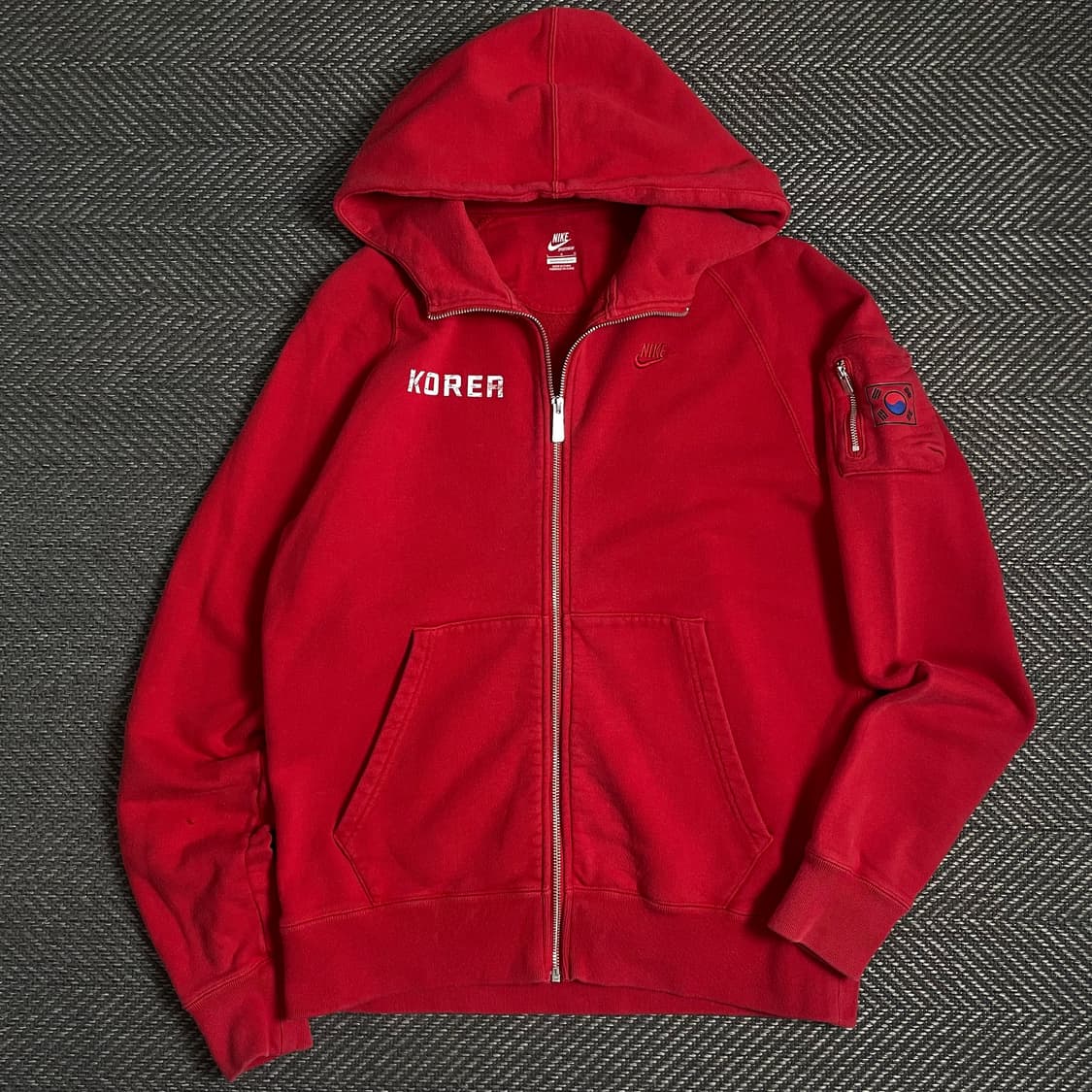 나이키 코리아 국대 스웻 후드집업 레드o 4929 상품이미지1